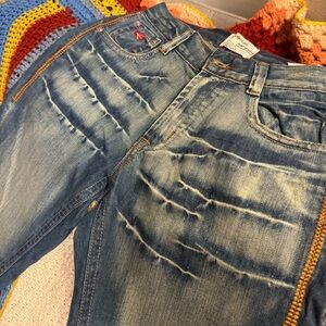 Energie Jeans Adult 31x31 bootcut Distressed Italy Mens